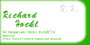 richard hockl business card